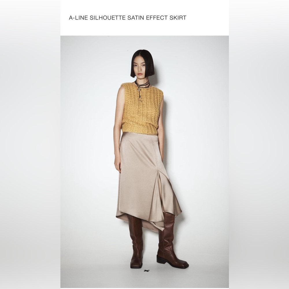 A-line satin skirt size XS